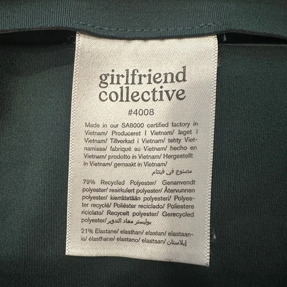 Girlfriend collective aspen compressive high rise crop *flawed* - Picture 3 of 6